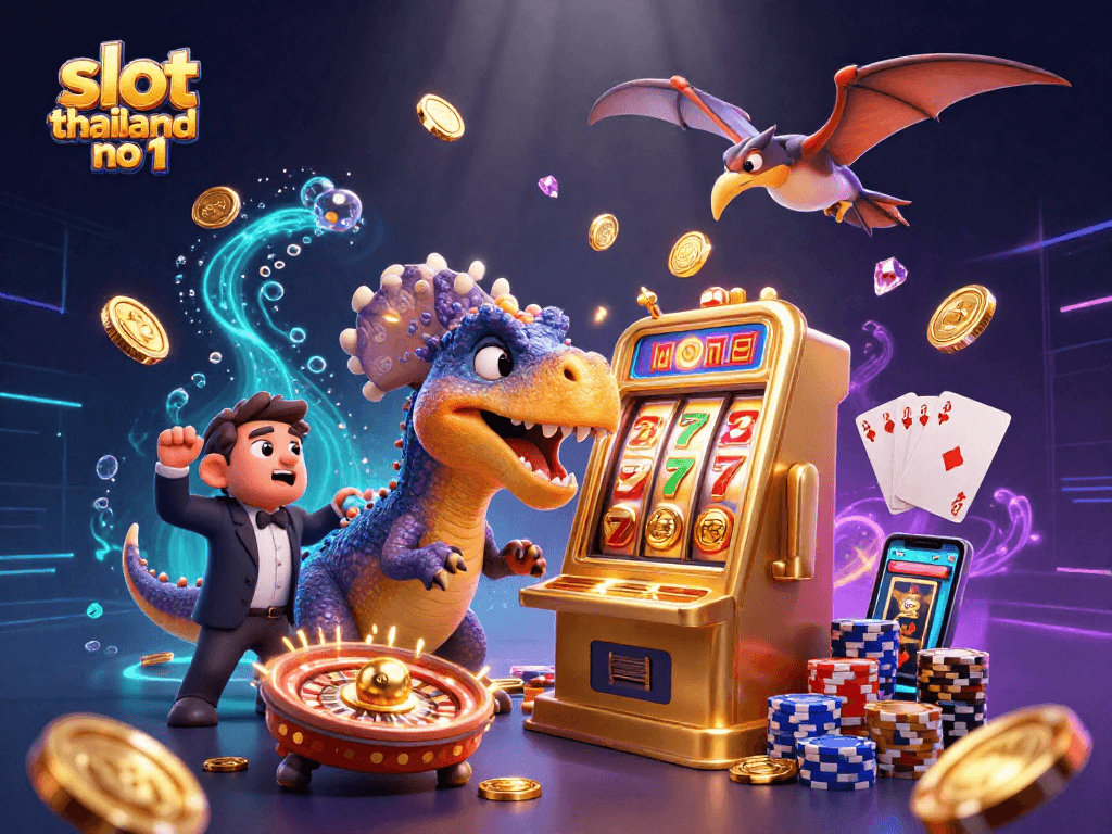 Experience the excitement of slot thailand no 1 with a vibrant, dynamic casino illustration.