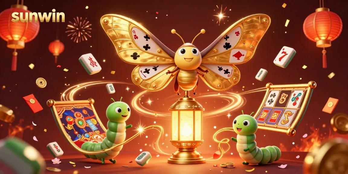 Experience the excitement of sunwin with a vibrant 3D digital illustration showcasing thrilling casino elements.