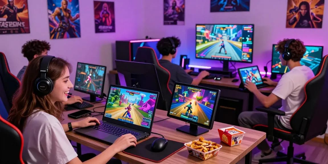 Exciting scene of players engaged in a porngame session with vibrant graphics and multiplayer action.