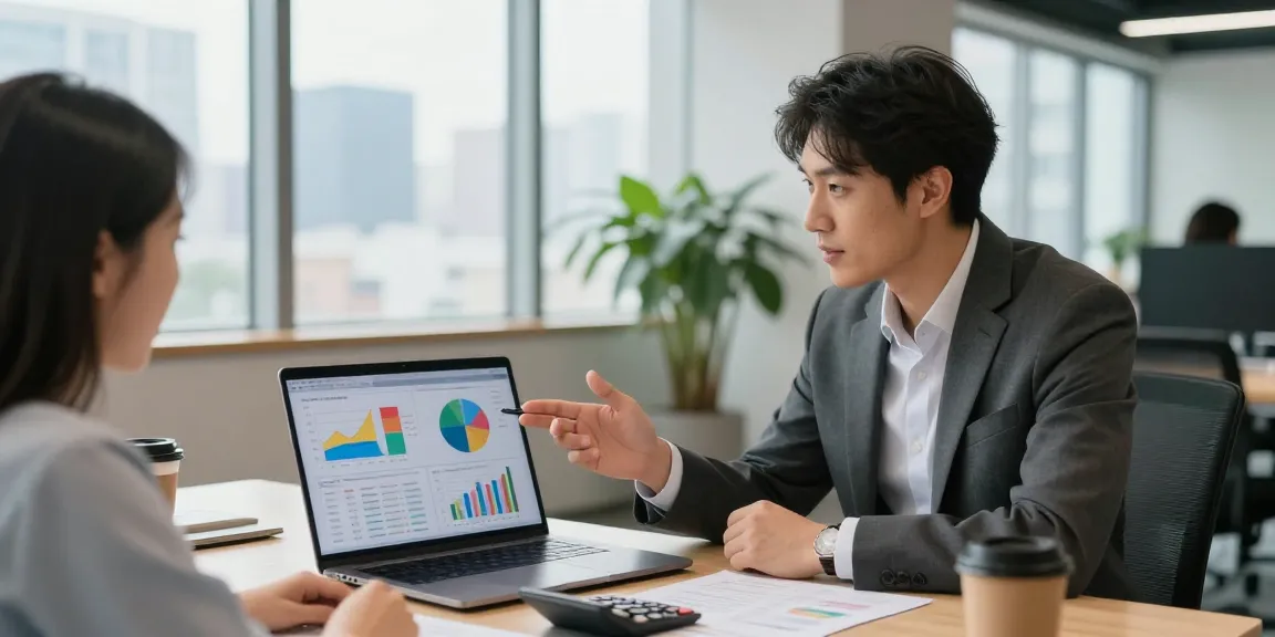 소액결제현금화를 상담하는 금융 전문가와 고객의 현대적인 회의 장면