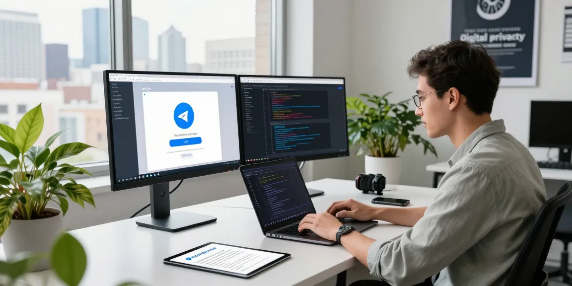 Developers utilizing Telegram Download on modern tech workspace with innovative tools.
