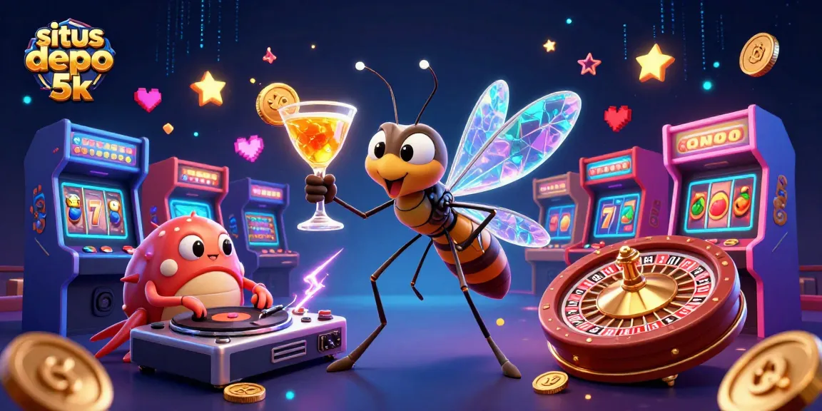 Experience thrilling gameplay at situs depo 5k with vibrant characters and slot machines in action.