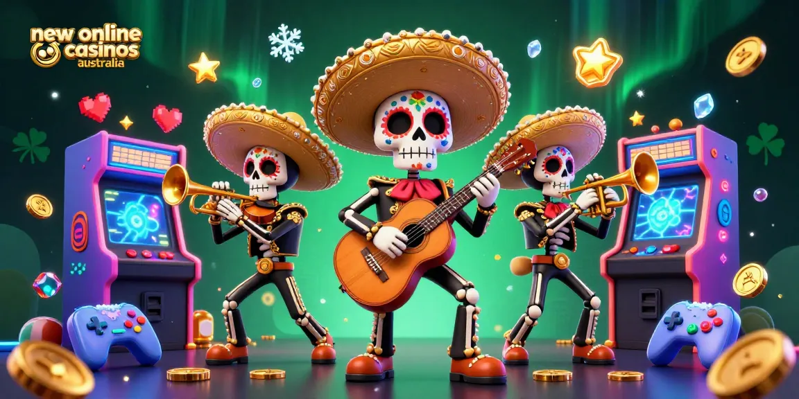 Experience new online casinos australia with vibrant gaming elements and a lively mariachi theme.